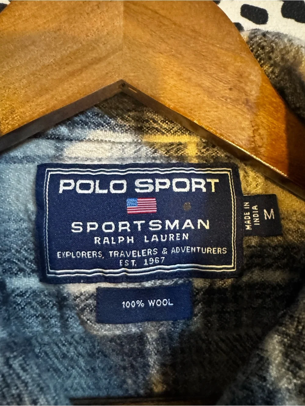 Vintage polo sportsman Ralph Lauren work shirt flannel wool